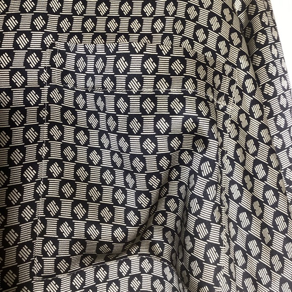 Neiman Marcus Vtg Silk Shirt Oversized Black Tan M - Picture 6 of 9